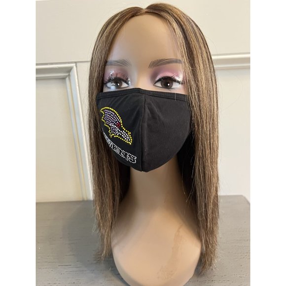 Baltimore Ravens Bling Rhinestone Face Mask Side Logo - Picture 12 of 13